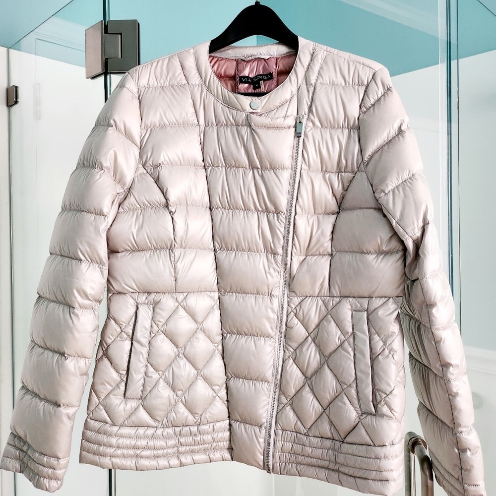 Via Spiga Women’s XL Moto Puffer Jacket